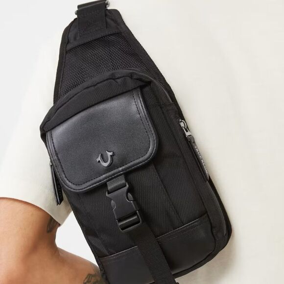 True Religion Ivan Horseshoe Logo Sling Bag - Picture 2 of 8